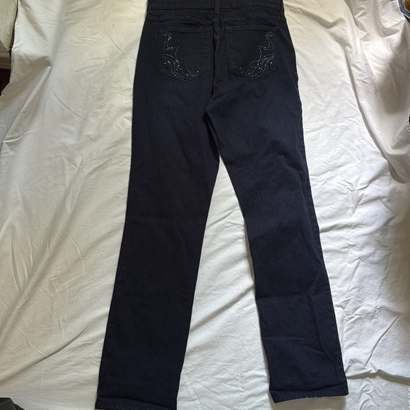NYDJ High-Waisted Dark Wash Blue Denim Woman’s Jeans. Size 12 - Picture 2 of 8